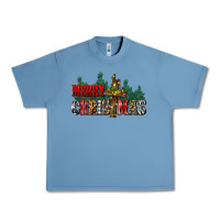 Pebble Blue merry christmas  cross Urban Heavy Tee - CowGirlArtShop
