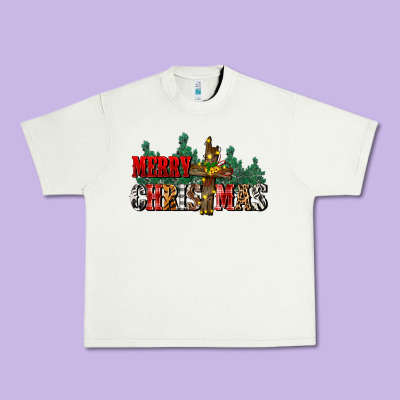 Merry Christmas  Cross Urban Heavy Tee Designed By Cowgirlartshop