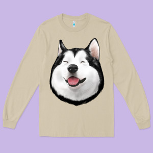 Husky Long Sleeve Tee Designed By Jasminsmagicworld