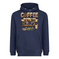 Navy coffee is my best friend Heavyweight Hoodie - BarkalooDesign
