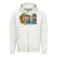 Oatmeal Heather puerto rico Zipper Hoodie - Artiststas