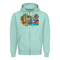 Seafoam puerto rico Zipper Hoodie - Artiststas