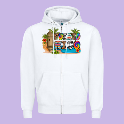 Puerto Rico Zipper Hoodie Designed By Artiststas