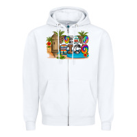White puerto rico Zipper Hoodie - Artiststas