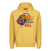 Antique Gold Fall Gobble Gobble Y'all Premium Hoodie - LillyAllenDesigns