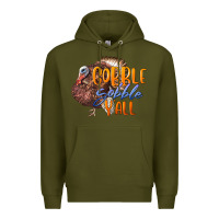 Army Green Fall Gobble Gobble Y'all Premium Hoodie - LillyAllenDesigns