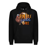 Black Fall Gobble Gobble Y'all Premium Hoodie - LillyAllenDesigns