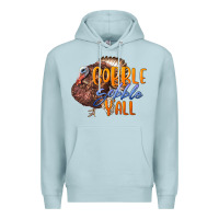 Blue Mist Fall Gobble Gobble Y'all Premium Hoodie - LillyAllenDesigns