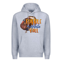 Heather Grey Fall Gobble Gobble Y'all Premium Hoodie - LillyAllenDesigns