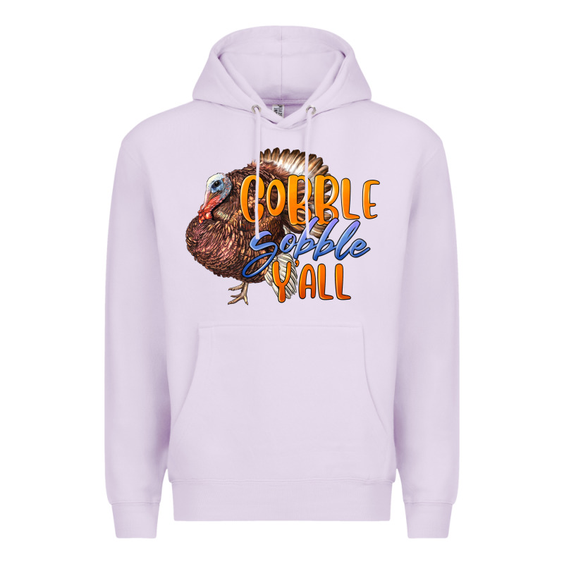 Fall Gobble Gobble Y'all Premium Hoodie by LillyAllenDesigns | Teevron