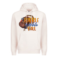 Pale Pink Fall Gobble Gobble Y'all Premium Hoodie - LillyAllenDesigns