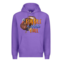 Purple Fall Gobble Gobble Y'all Premium Hoodie - LillyAllenDesigns