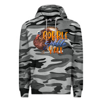 Slate Camo Fall Gobble Gobble Y'all Premium Hoodie - LillyAllenDesigns