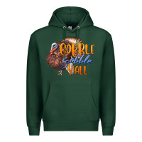 Sports Green Fall Gobble Gobble Y'all Premium Hoodie - LillyAllenDesigns