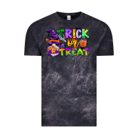 Cloud Black trick or treat gnome Vintage Tee - CowGirlArtShop