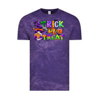 Cloud Purple trick or treat gnome Vintage Tee - CowGirlArtShop
