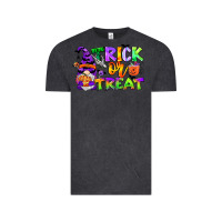 Vintage Black trick or treat gnome Vintage Tee - CowGirlArtShop