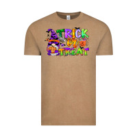 Vintage Coffee trick or treat gnome Vintage Tee - CowGirlArtShop