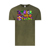 Vintage Olive trick or treat gnome Vintage Tee - CowGirlArtShop
