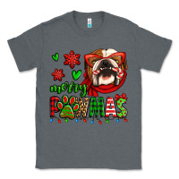 Charcoal Heather merry pawmas christmas bulldog Classic Tee - Jasminsmagicworld