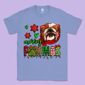 Merry Pawmas Christmas Bulldog Classic Tee Designed By Jasminsmagicworld