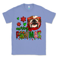 Colony Blue merry pawmas christmas bulldog Classic Tee - Jasminsmagicworld