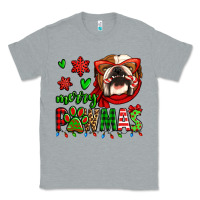 Heather Grey merry pawmas christmas bulldog Classic Tee - Jasminsmagicworld