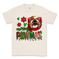 Natural merry pawmas christmas bulldog Classic Tee - Jasminsmagicworld