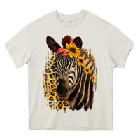 Cream Zebra With Sunflowers Heavy Core Tee - Bettercallsaul