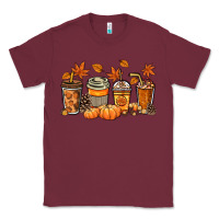 Burgundy Fall coffee cups Classic Tee - NancyCooperArtShop