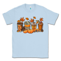 Dusty Blue Fall coffee cups Classic Tee - NancyCooperArtShop