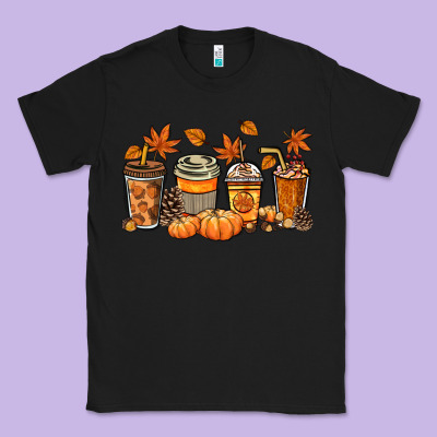 Fall Coffee Cups Classic Tee Designed By Nancycooperartshop