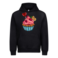 Black valentines day cupcake Urban Hoodie - AdoDesignShop