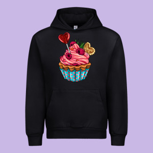Valentines Day Cupcake Urban Hoodie Designed By Adodesignshop