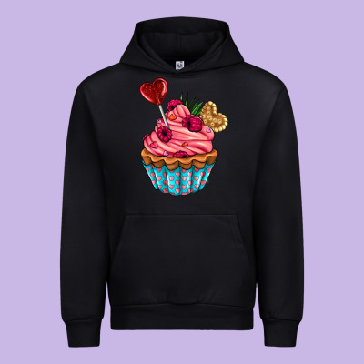 Valentines Day Cupcake Urban Hoodie Designed By Adodesignshop