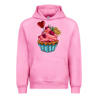 Fuchsia Pink valentines day cupcake Urban Hoodie - AdoDesignShop