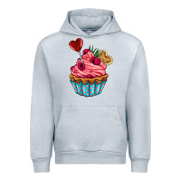 Heather Grey valentines day cupcake Urban Hoodie - AdoDesignShop
