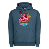 Pigment Midnight Navy valentines day cupcake Urban Hoodie - AdoDesignShop