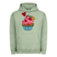 Pigment Oil Green valentines day cupcake Urban Hoodie - AdoDesignShop