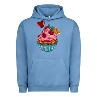 Pigment Pebble Blue valentines day cupcake Urban Hoodie - AdoDesignShop