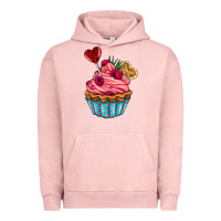 Pigment Salmon valentines day cupcake Urban Hoodie - AdoDesignShop