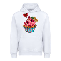 White valentines day cupcake Urban Hoodie - AdoDesignShop