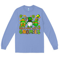 Colony Blue St. Patrick's Day shamrockin' with my gnomies Long Sleeve Tee - OliviaCreatesArt