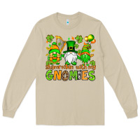 Mushroom St. Patrick's Day shamrockin' with my gnomies Long Sleeve Tee - OliviaCreatesArt