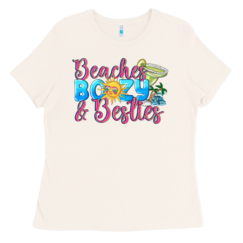 Beaches Boozy Besties Summer Ladies Tee by NancyCooperArtShop | Teevron
