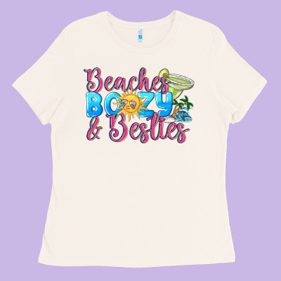 Beaches Boozy Besties Summer Ladies Tee Designed By Nancycooperartshop