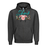 Charcoal Heather show mom pig Zipper Hoodie - Artiststas
