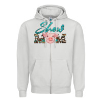 Dove Grey show mom pig Zipper Hoodie - Artiststas
