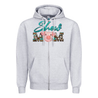 Heather Grey show mom pig Zipper Hoodie - Artiststas