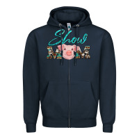 Navy show mom pig Zipper Hoodie - Artiststas